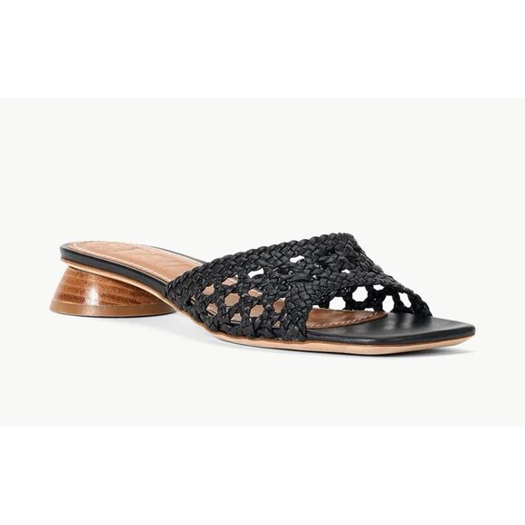 STAUD Simone Crochet Heel Black 39 Sandals - Picture 2 of 9